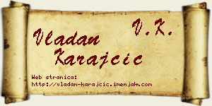 Vladan Karajčić vizit kartica